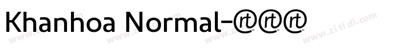Khanhoa Normal字体转换 Khanhoa Normal字体转换